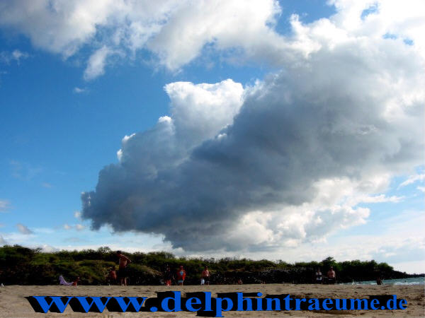 Wolken am Strand